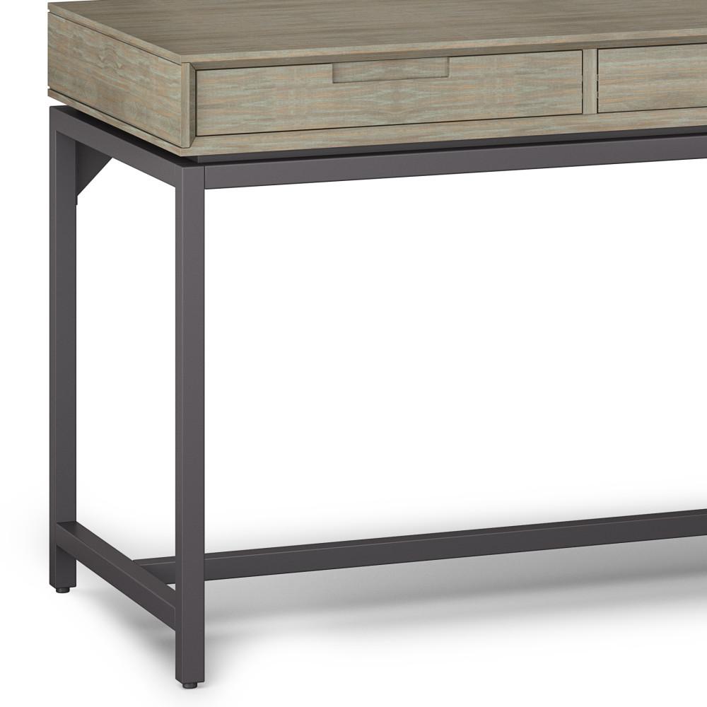 Distressed Grey Rubberwood | Banting Mid Century Wide Desk