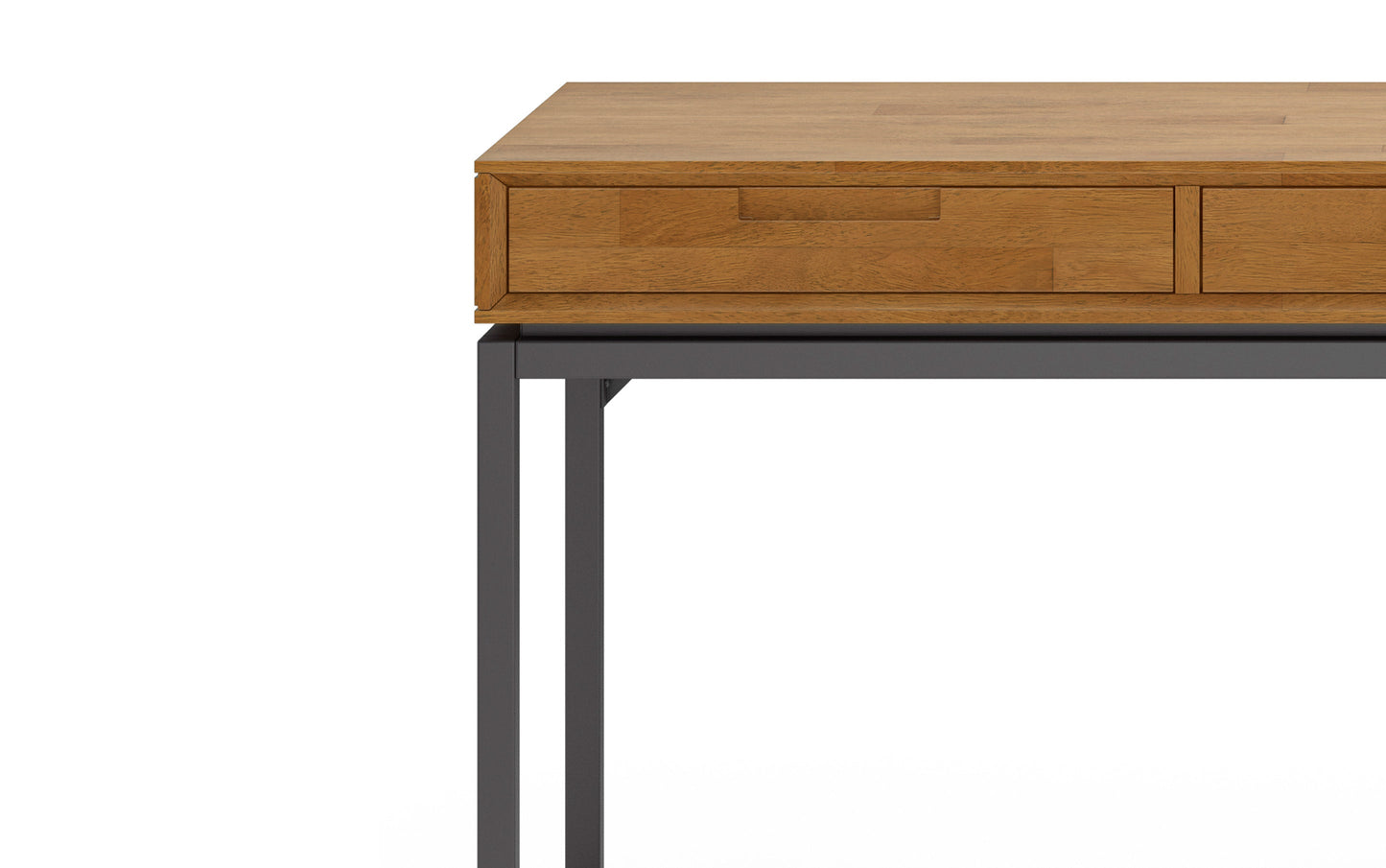 Medium Saddle Brown Rubberwood | Banting Mid Century Wide Desk