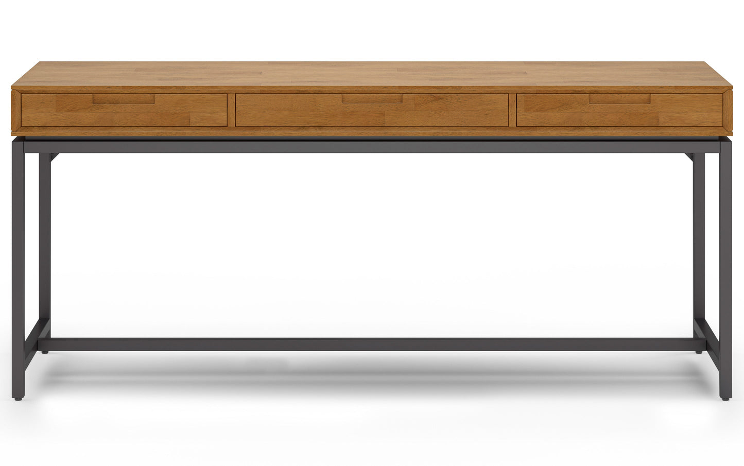 Medium Saddle Brown Rubberwood | Banting Mid Century Wide Desk