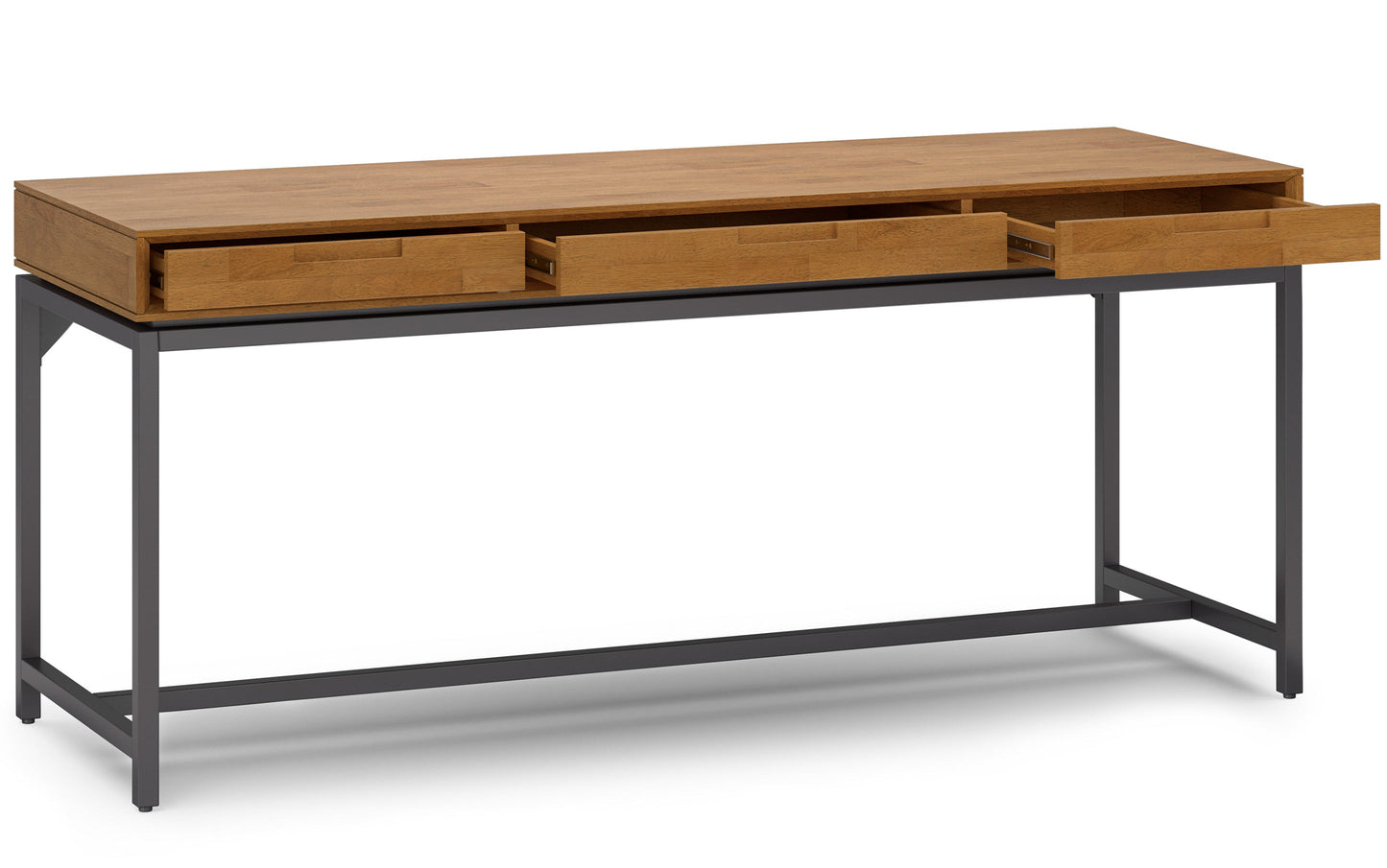 Medium Saddle Brown Rubberwood | Banting Mid Century Wide Desk