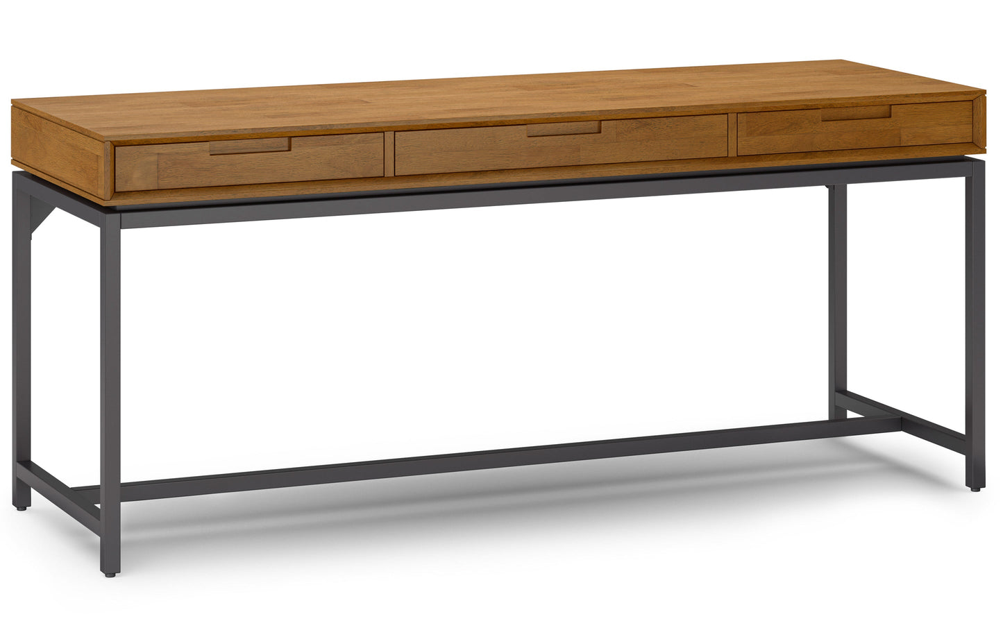 Medium Saddle Brown Rubberwood | Banting Mid Century Wide Desk