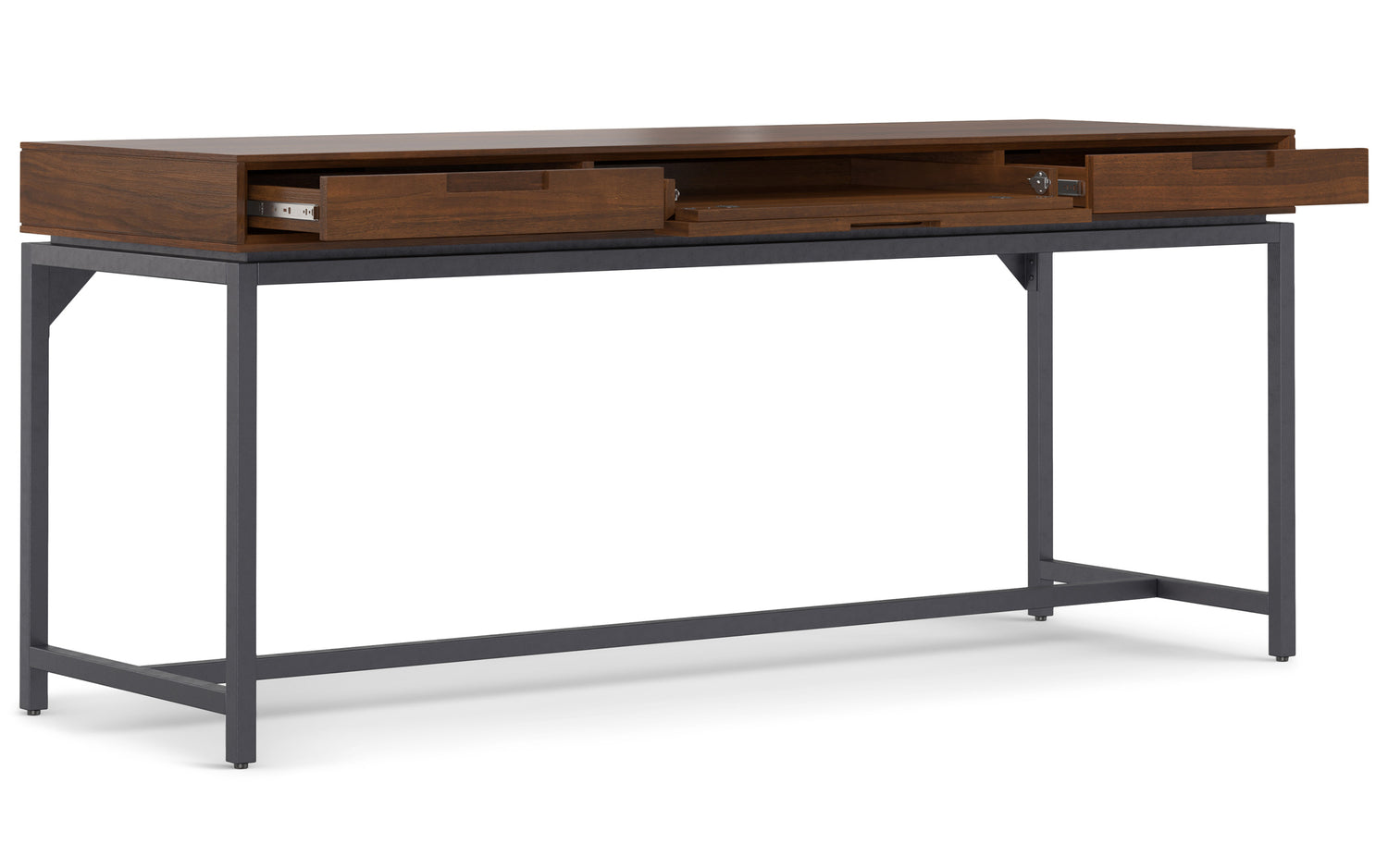 Walnut Walnut | Banting Mid Century Wide Desk