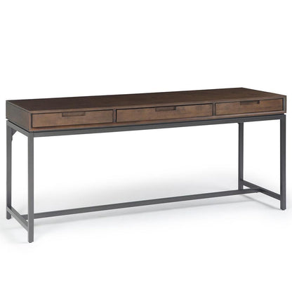 Deep Walnut Brown Rubberwood | Banting Mid Century Wide Desk