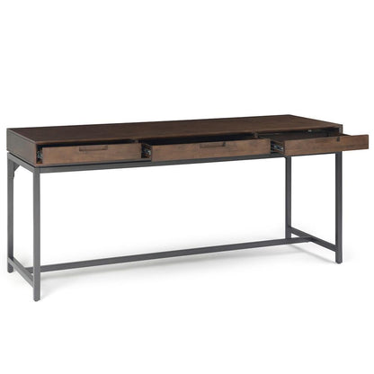 Deep Walnut Brown Rubberwood | Banting Mid Century Wide Desk