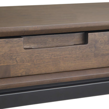 Deep Walnut Brown Rubberwood | Banting Mid Century Wide Desk