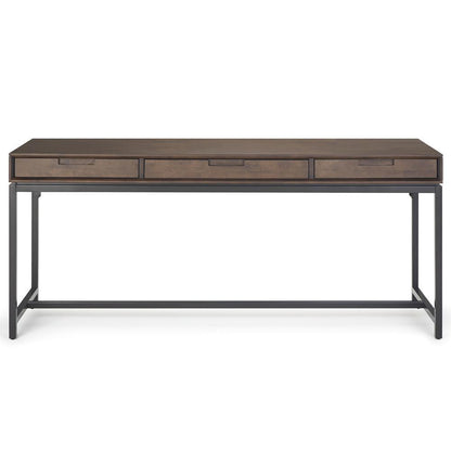 Deep Walnut Brown Rubberwood | Banting Mid Century Wide Desk