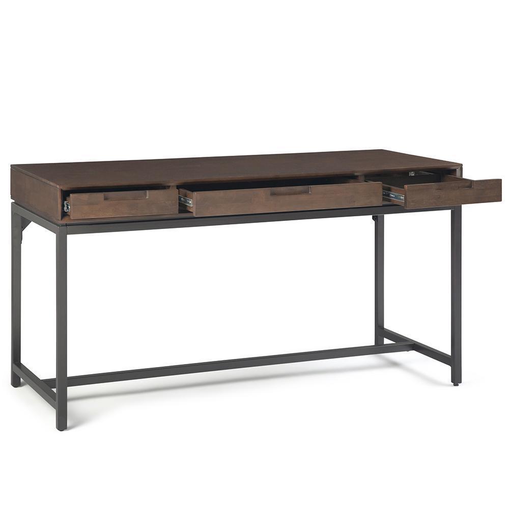 Walnut Brown Solid Wood - Rubberwood | Banting Mid Century Desk