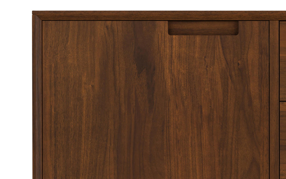 Walnut Veneer Walnut | Banting Mid Century Sideboard with Centre Drawers