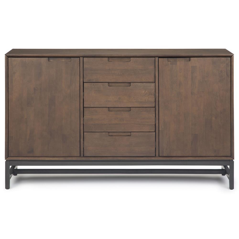 Walnut Brown Walnut | Banting Mid Century Sideboard with Centre Drawers