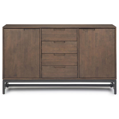 Walnut Brown Walnut | Banting Mid Century Sideboard with Centre Drawers