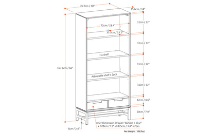 Oak Oak | Banting Bookcase| Banting Bookcase