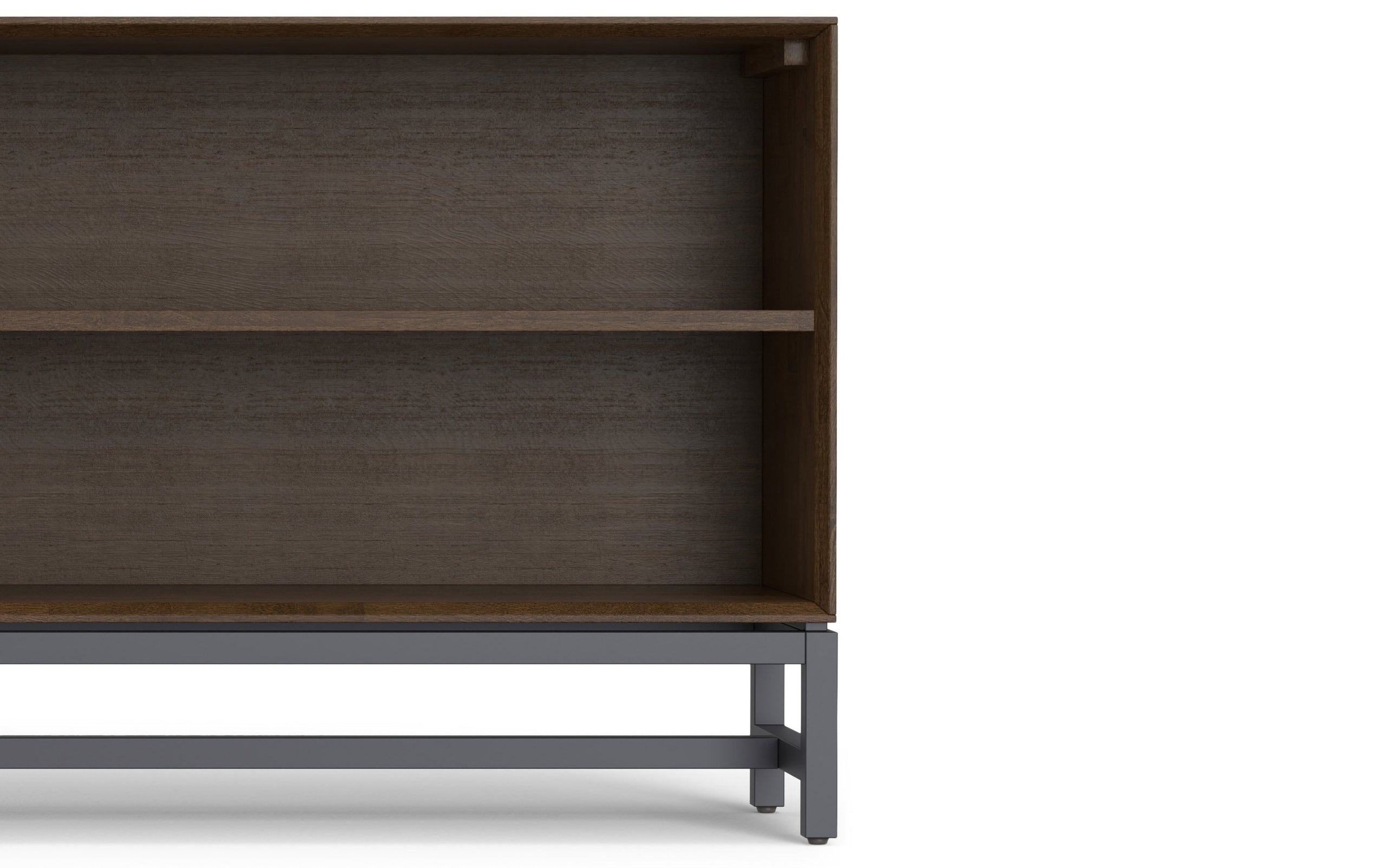 Walnut | Banting Low Wide Bookcase