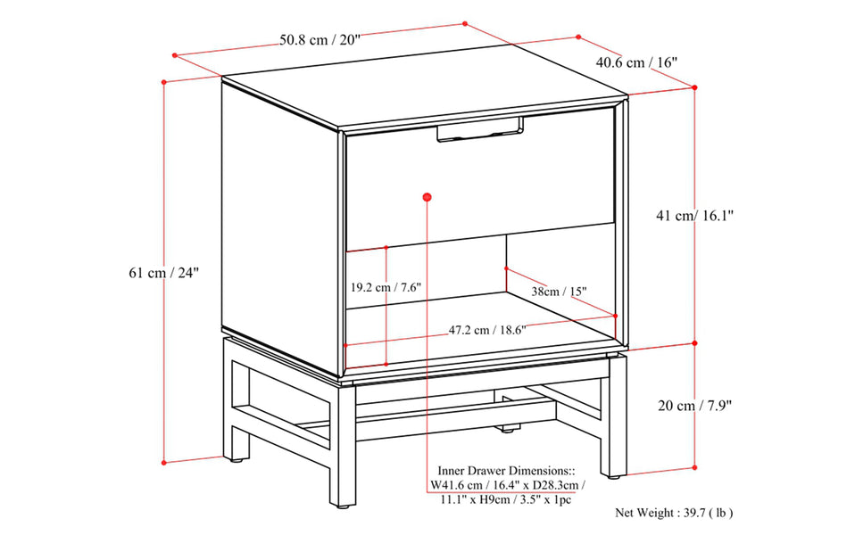 Banting Mid Century Nightstand