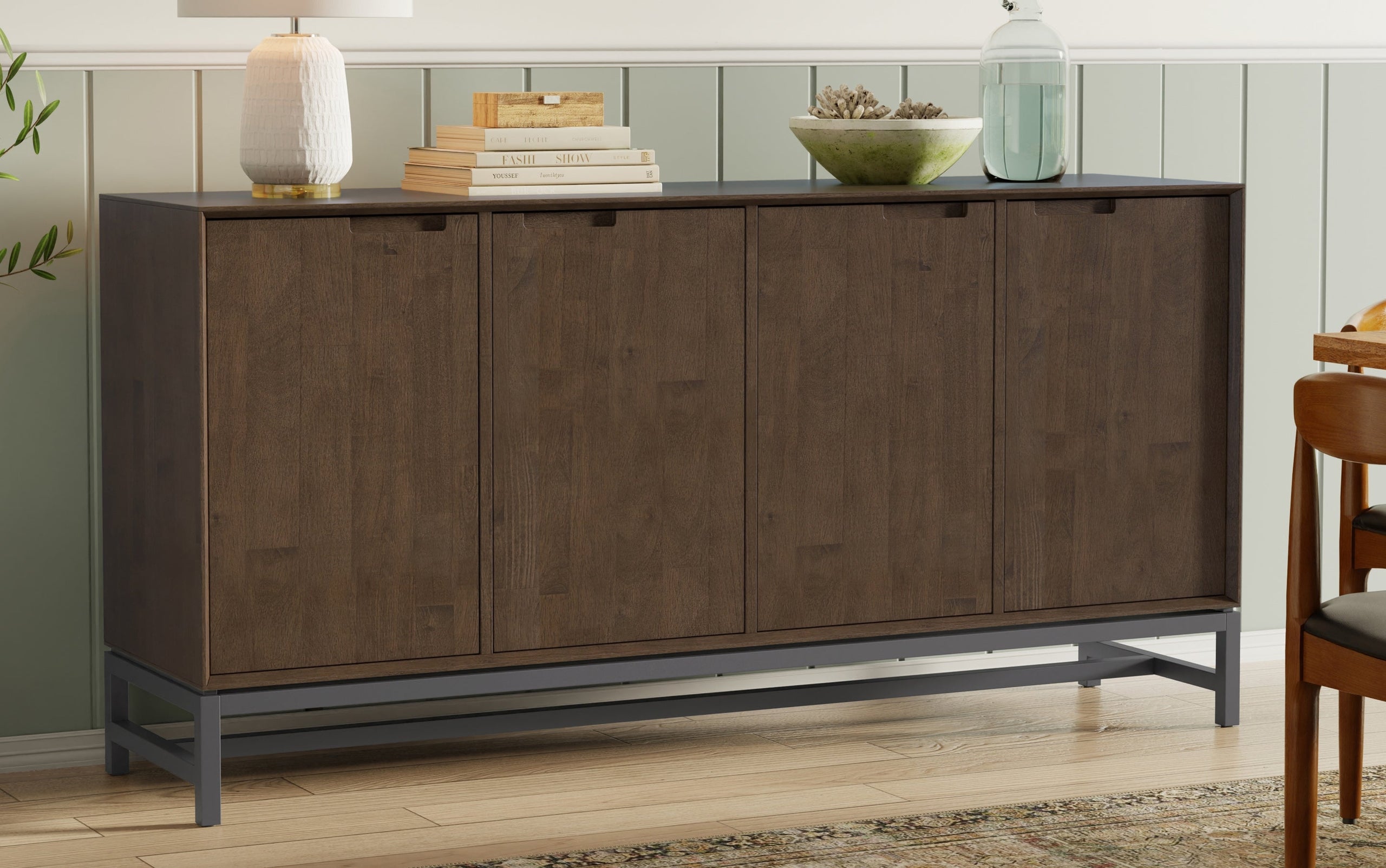 Walnut | Banting 4 Door Sideboard Buffet