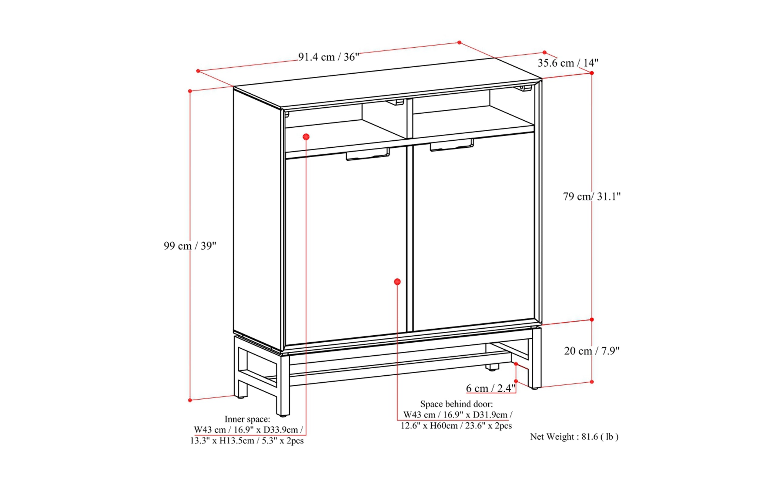 Walnut Brown | Banting Entryway Storage Cabinet