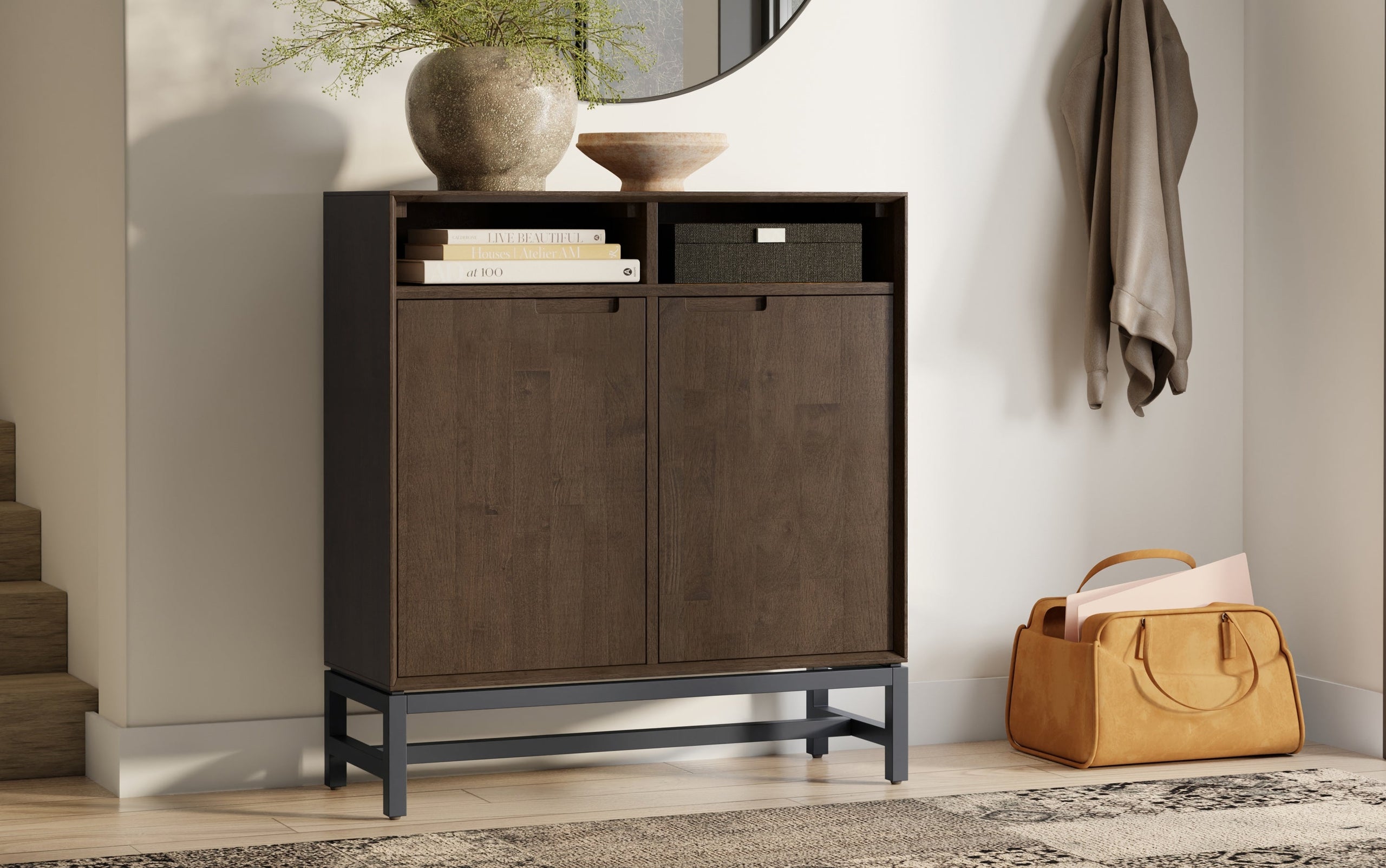 Walnut Brown | Banting Entryway Storage Cabinet