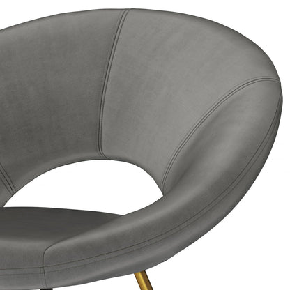 Grey Velvet Fabric | Barrett Accent Chair