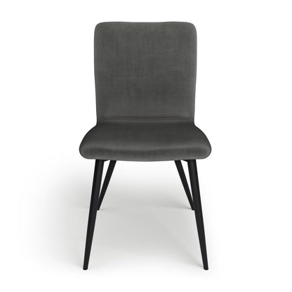 Dark Grey Velvet Fabric | Baylor Dining Chair (Set of 2)