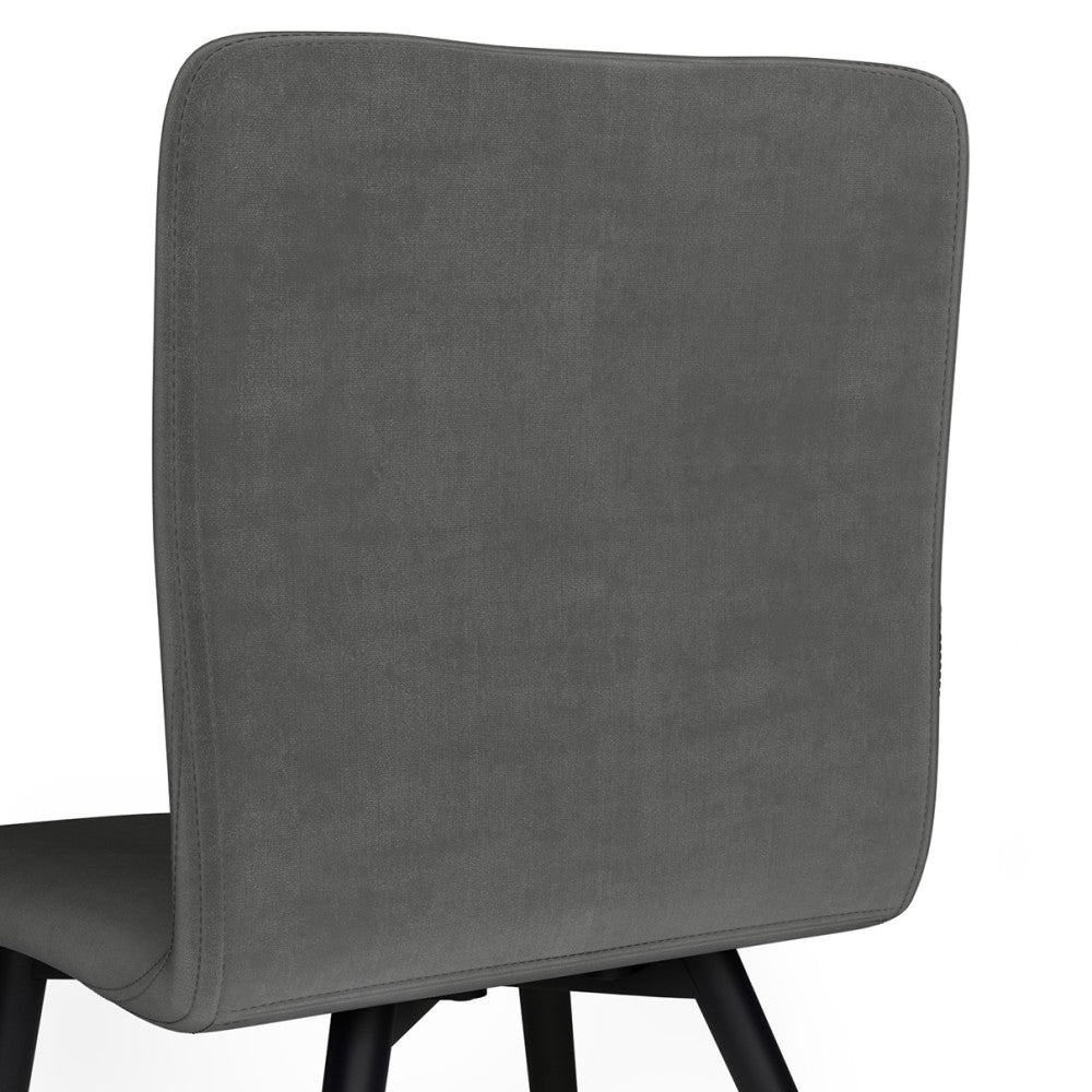 Dark Grey Velvet Fabric | Baylor Dining Chair (Set of 2)