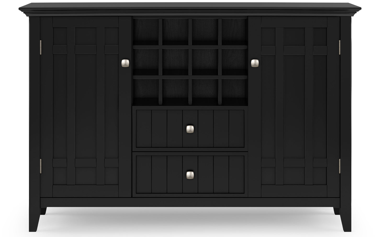 Black | Bedford Sideboard Buffet & Winerack