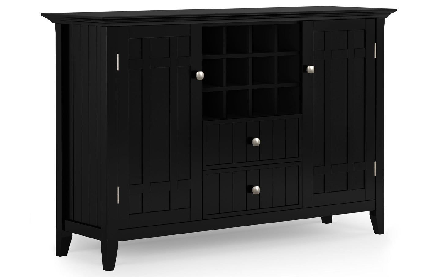 Black | Bedford Sideboard Buffet & Winerack