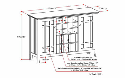 Farmhouse Grey | Bedford Sideboard Buffet & Winerack