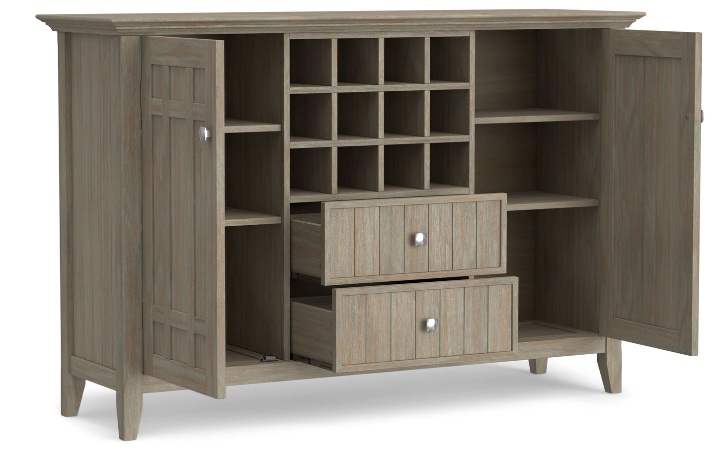 Distressed Grey | Bedford Sideboard Buffet & Winerack