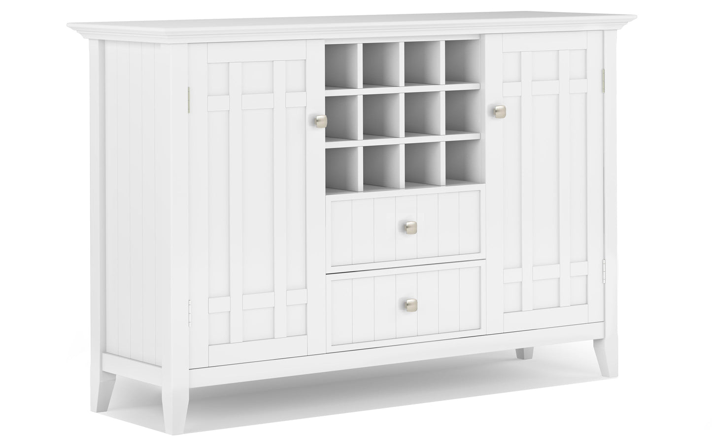 White | Bedford Sideboard Buffet & Winerack