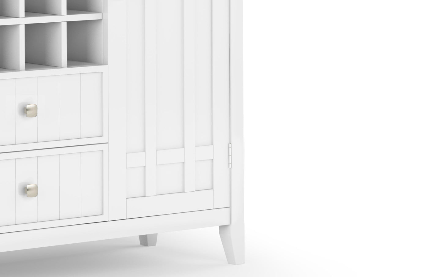 White | Bedford Sideboard Buffet & Winerack