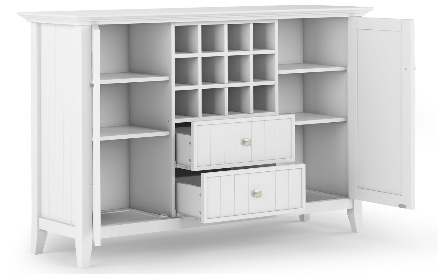 White | Bedford Sideboard Buffet & Winerack