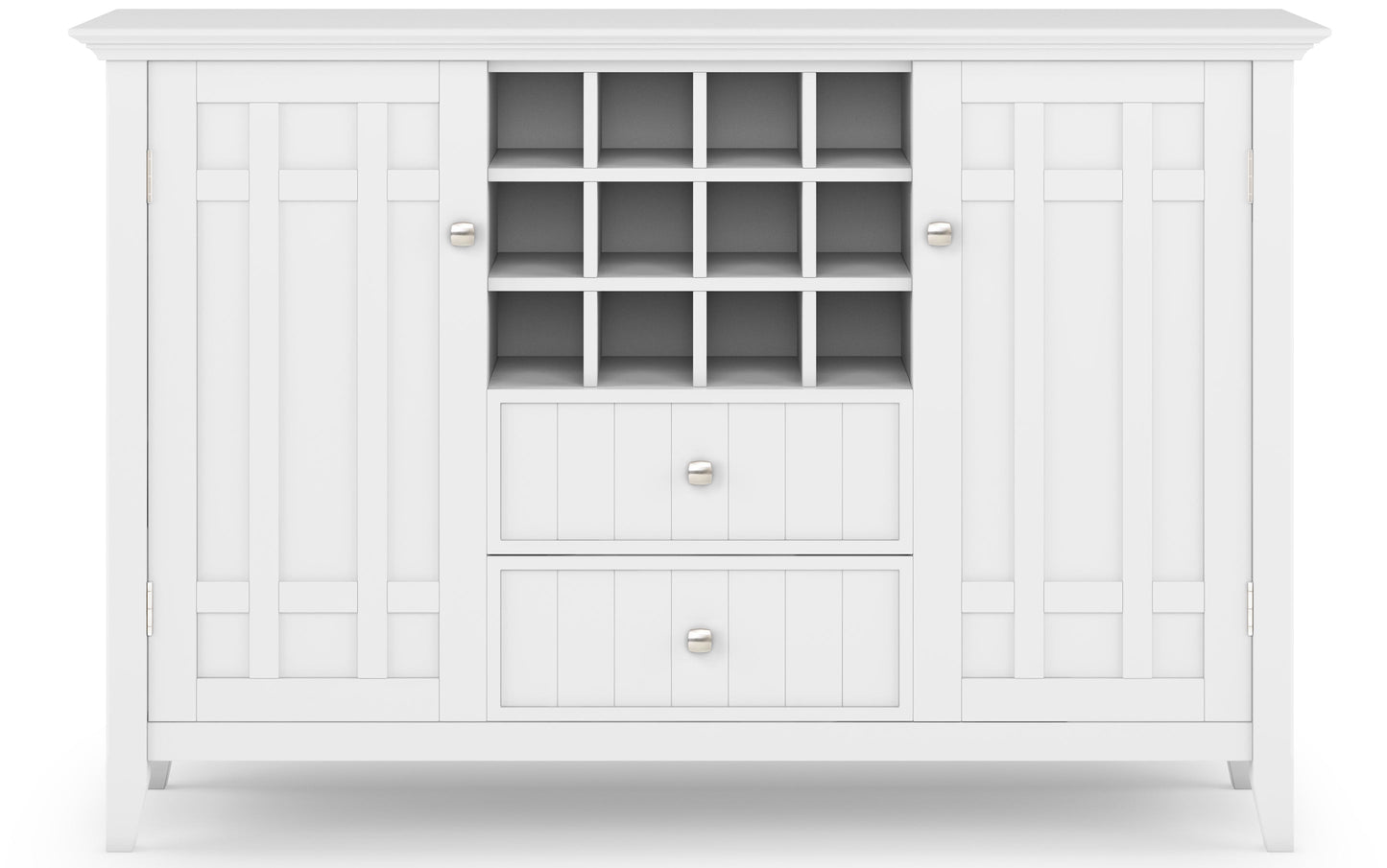 White | Bedford Sideboard Buffet & Winerack