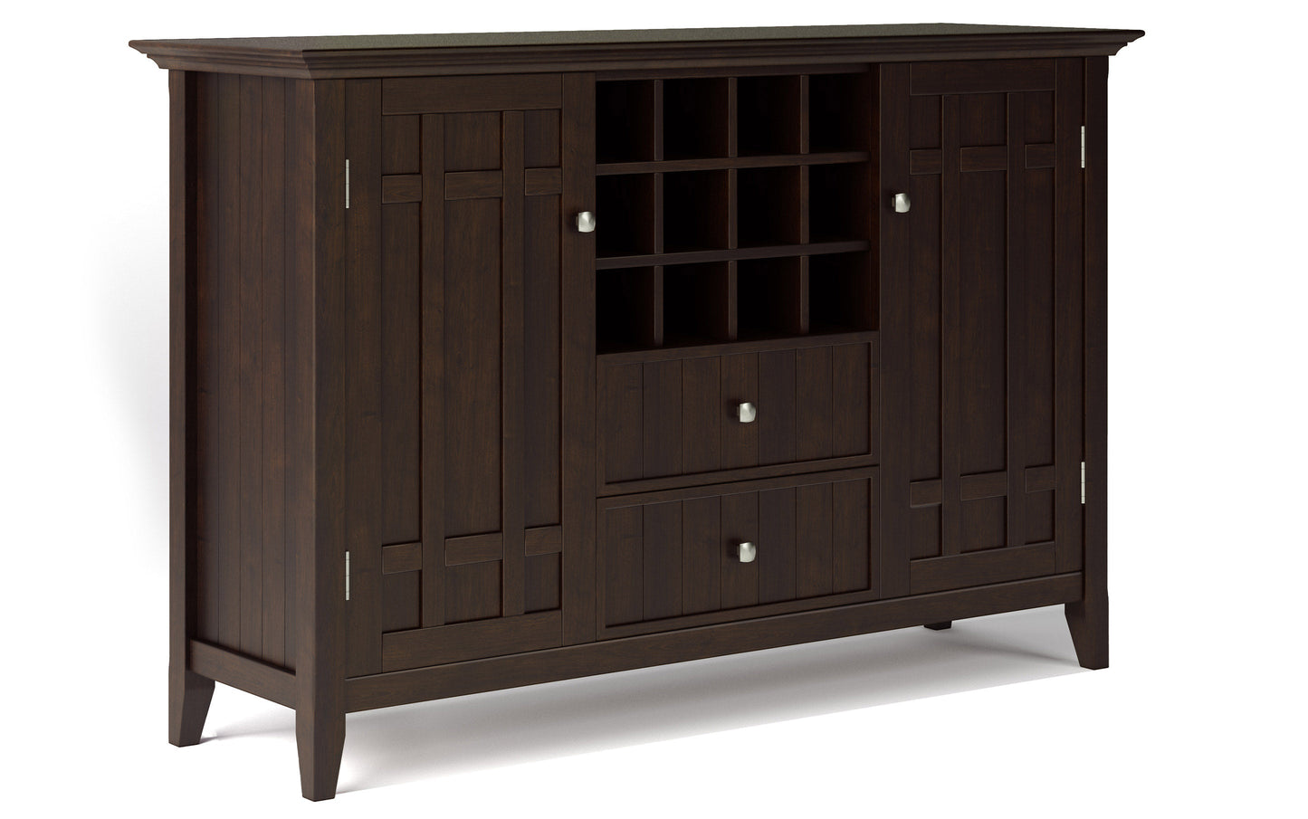 Dark Chestnut Brown | Bedford Sideboard Buffet & Winerack