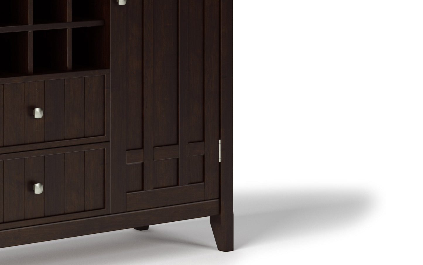 Dark Chestnut Brown | Bedford Sideboard Buffet & Winerack