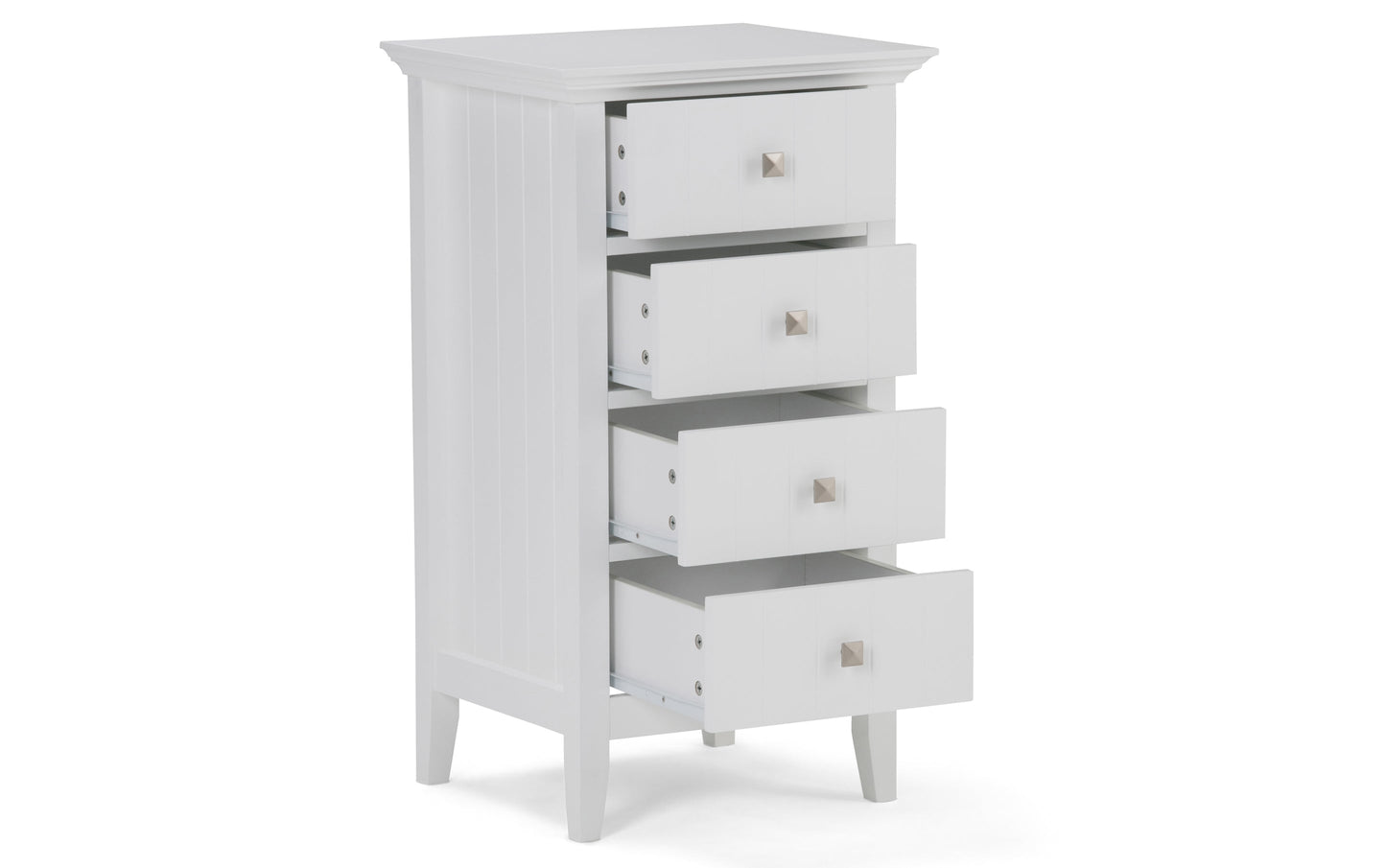 Pure White | Acadian Four Drawer Floor Cabinet