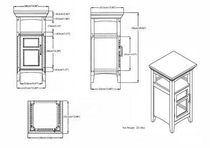 Pure White | Avington Floor Storage Cabinet