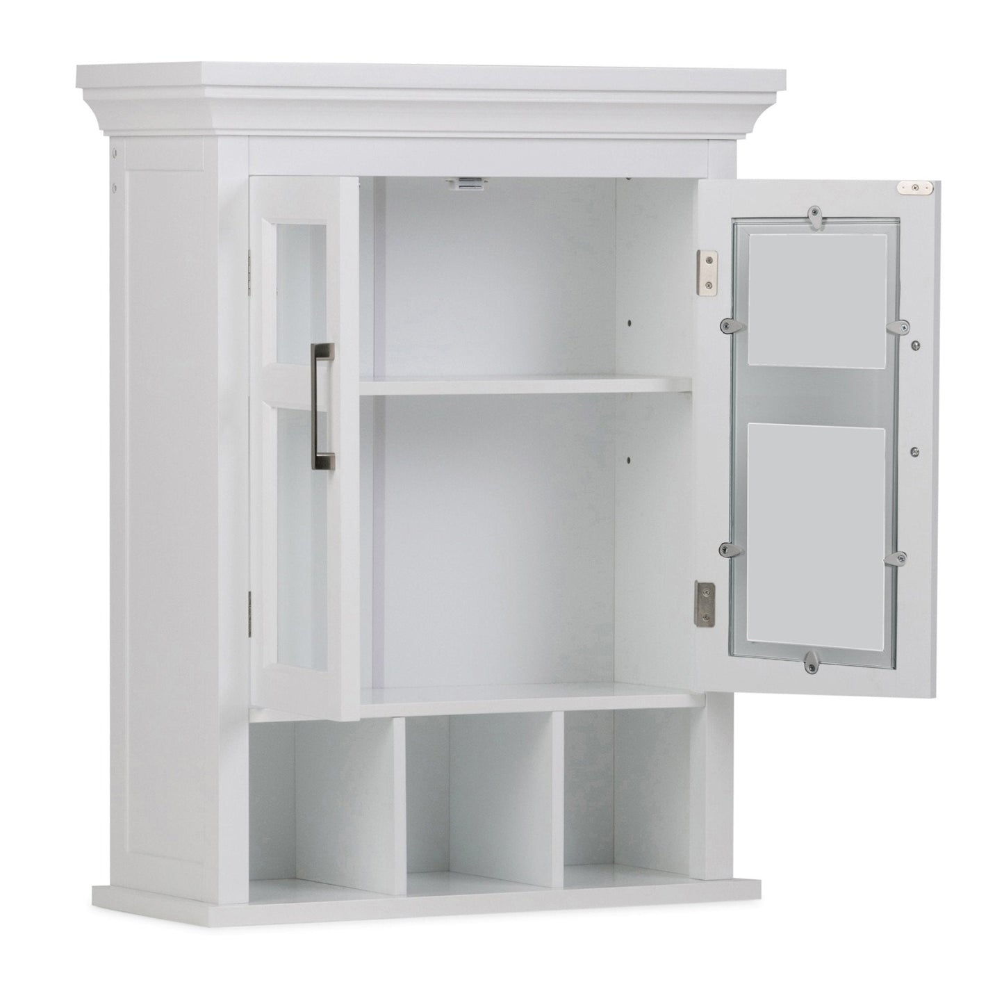 Pure White | Avington Two Door Wall Cabinet with Cubbies