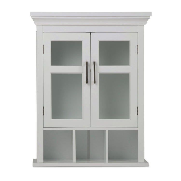 Pure White | Avington Two Door Wall Cabinet with Cubbies