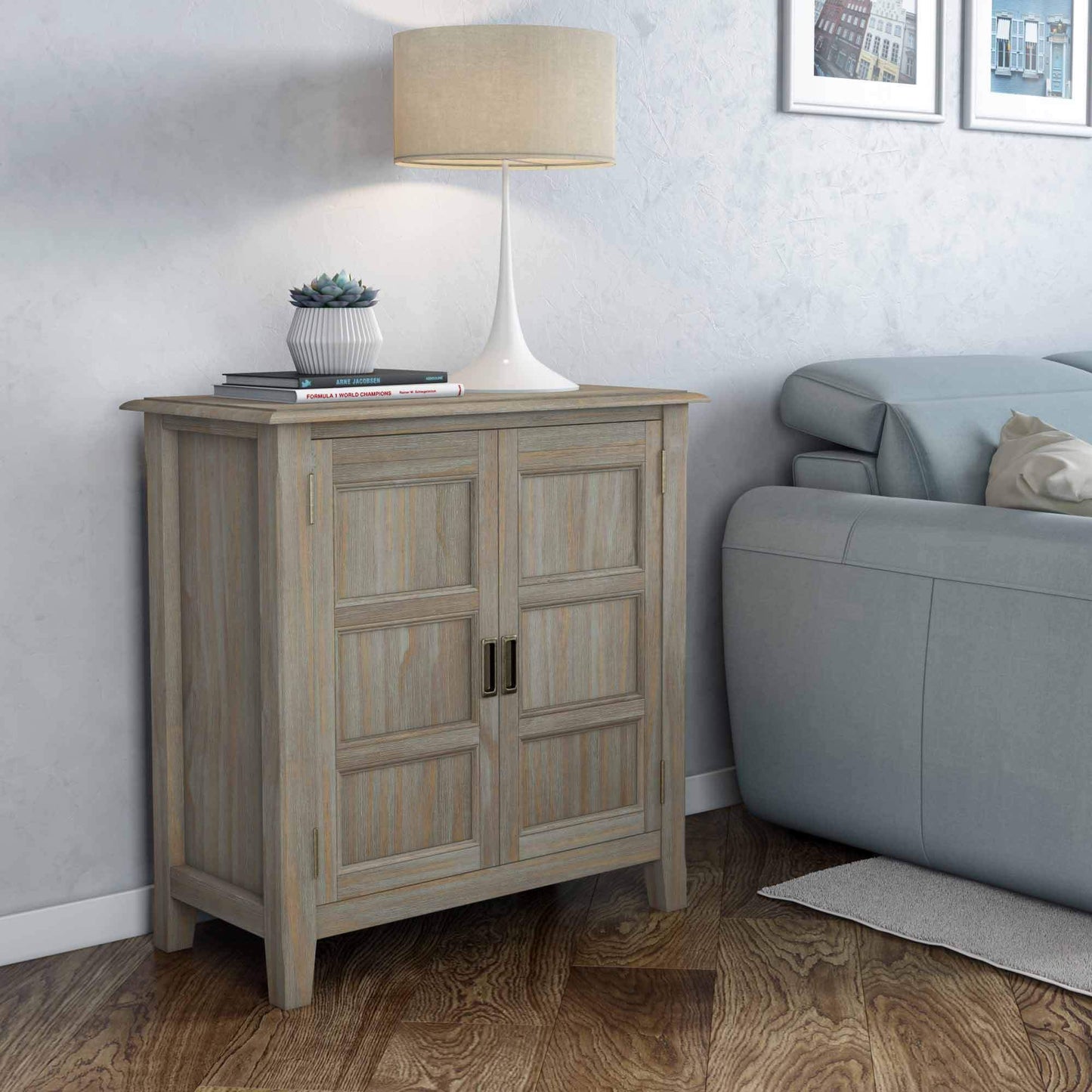 Distressed Grey | Burlington Low Storage Cabinet