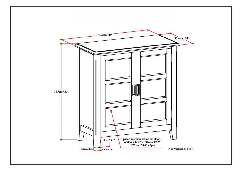 White | Burlington Low Storage Cabinet