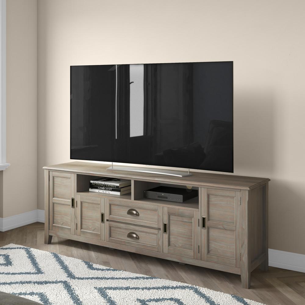 Distressed Grey | Burlington 72 inch TV Media Stand