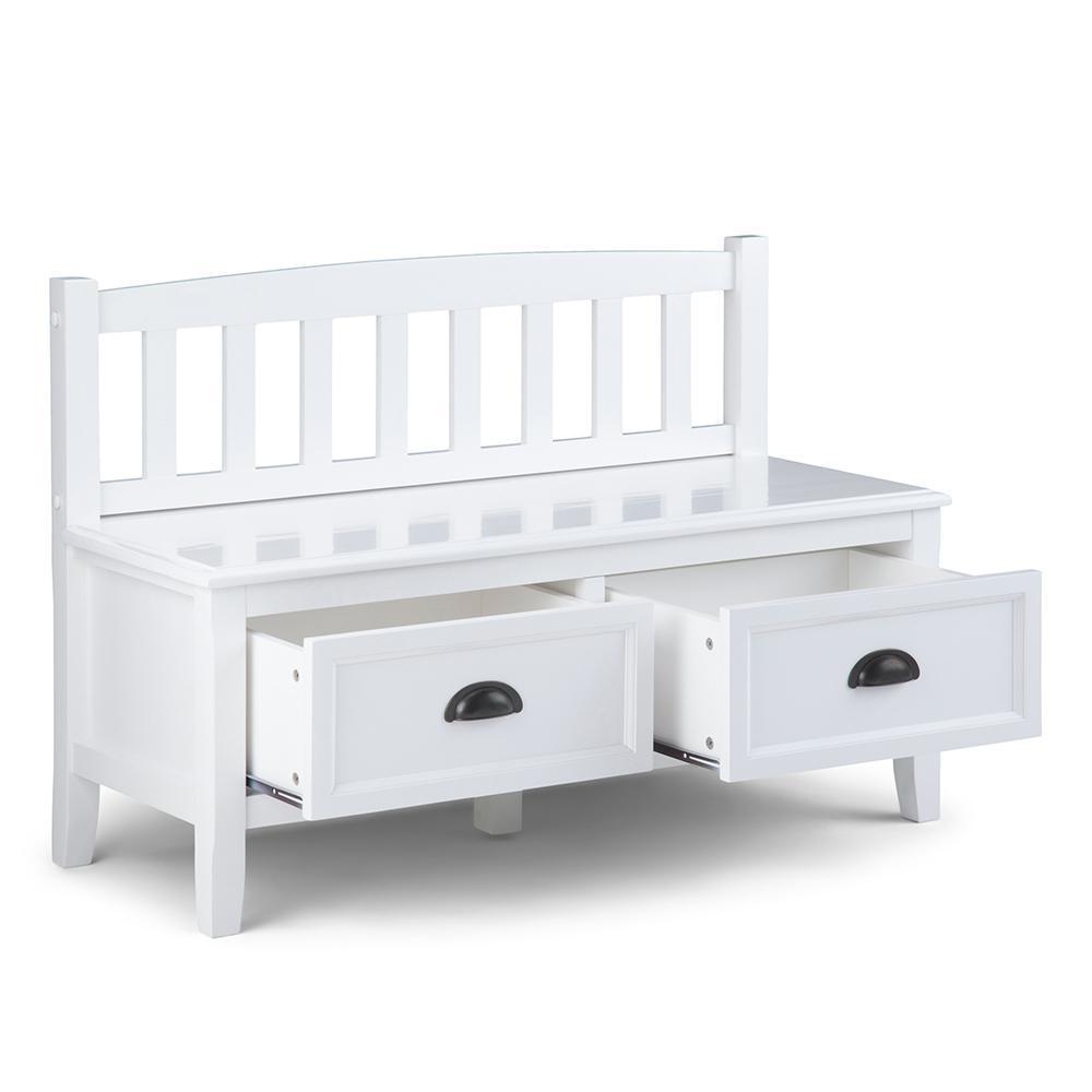 White | Burlington Entryway Bench