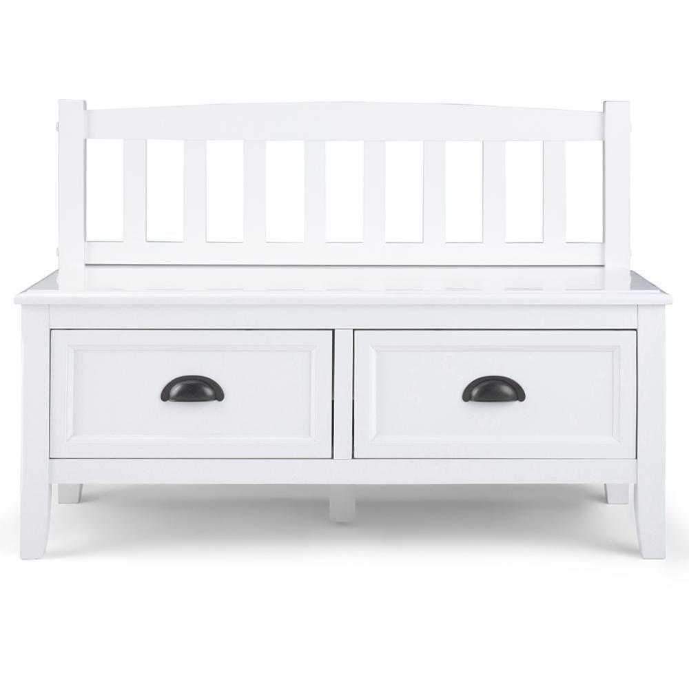 White | Burlington Entryway Bench