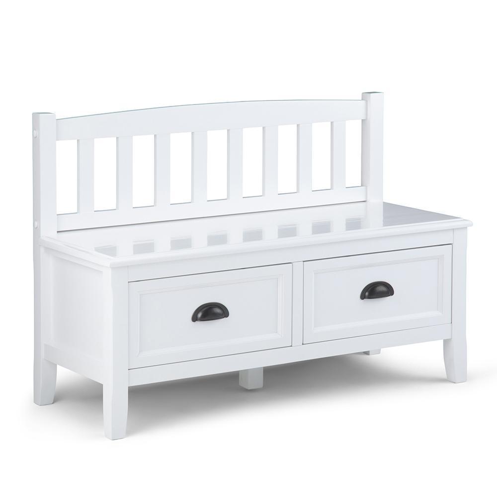 White | Burlington Entryway Bench