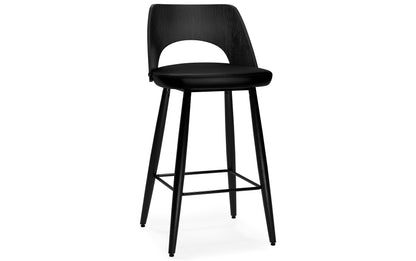 Black Vegan Leather | Callie Counter Height stool (Set of 2)