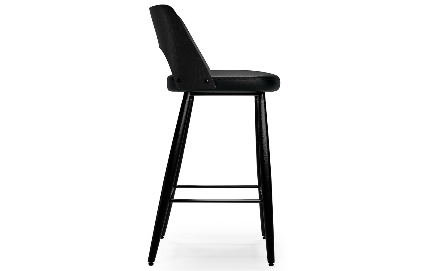 Black Vegan Leather | Callie Counter Height stool (Set of 2)