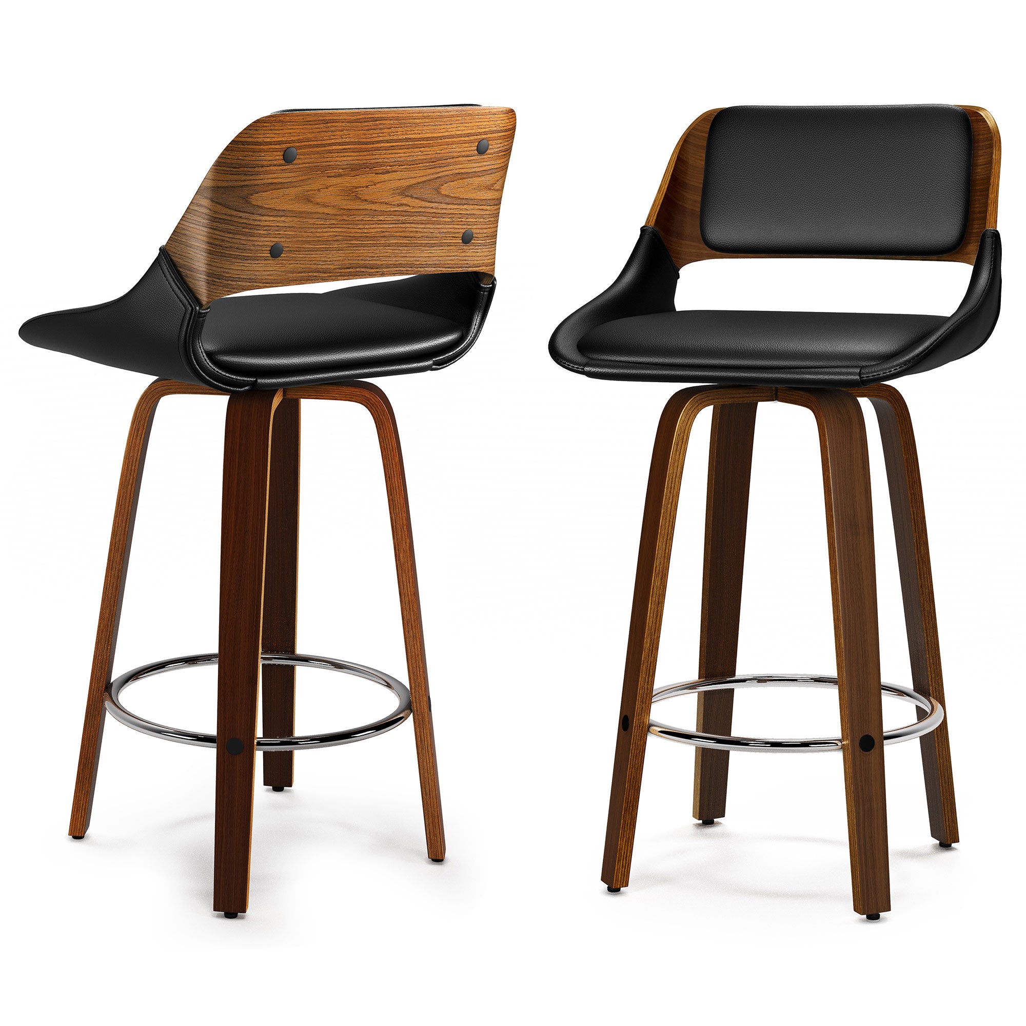 Carly Swivel Bar Stool Set of 2 Simpli Home