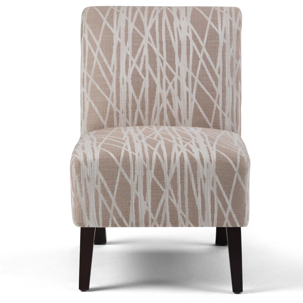 Beige and White | Woodford Accent Chair