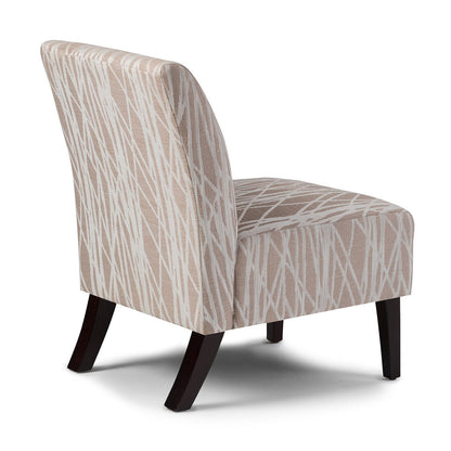 Beige and White | Woodford Accent Chair