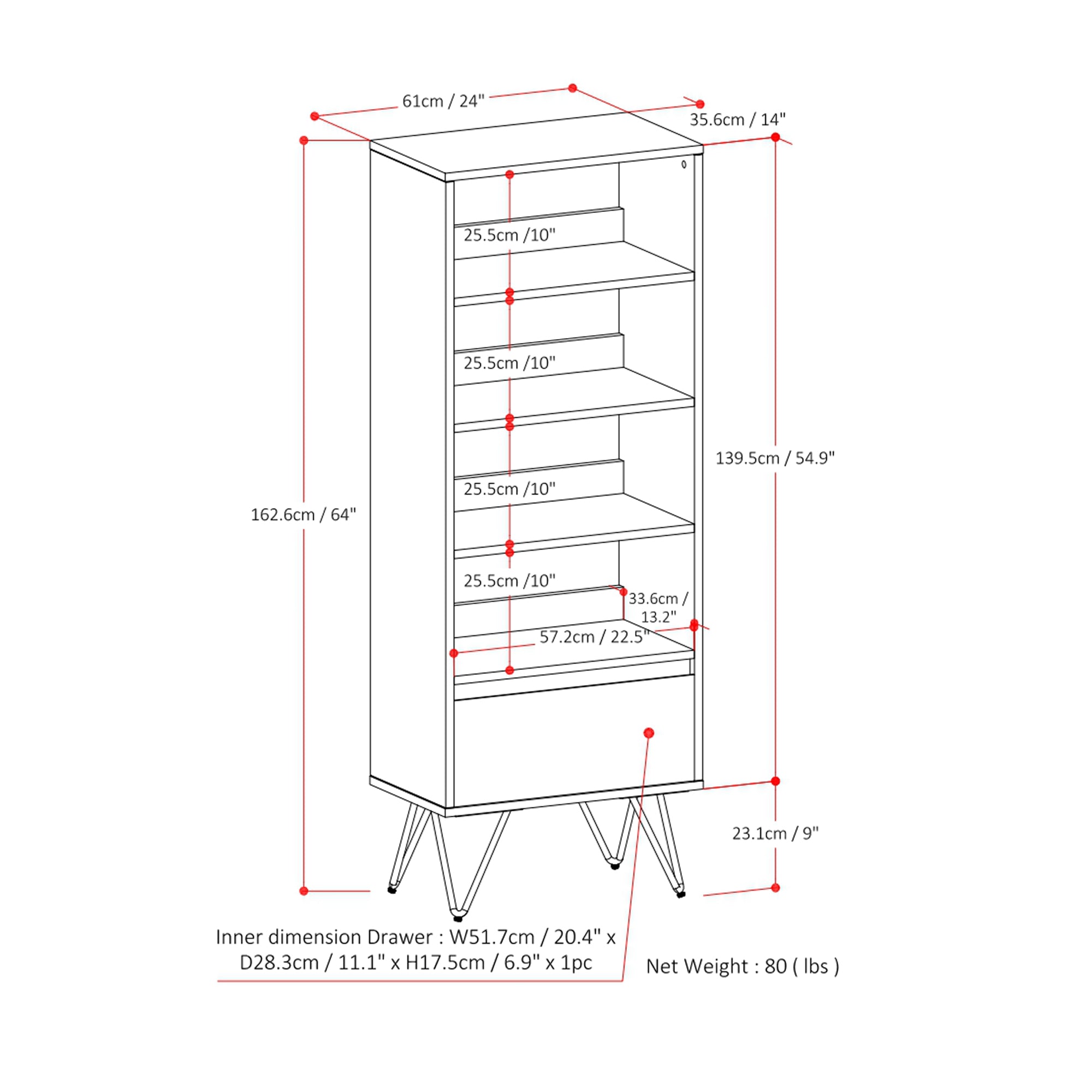 Chase Tall Bookcase