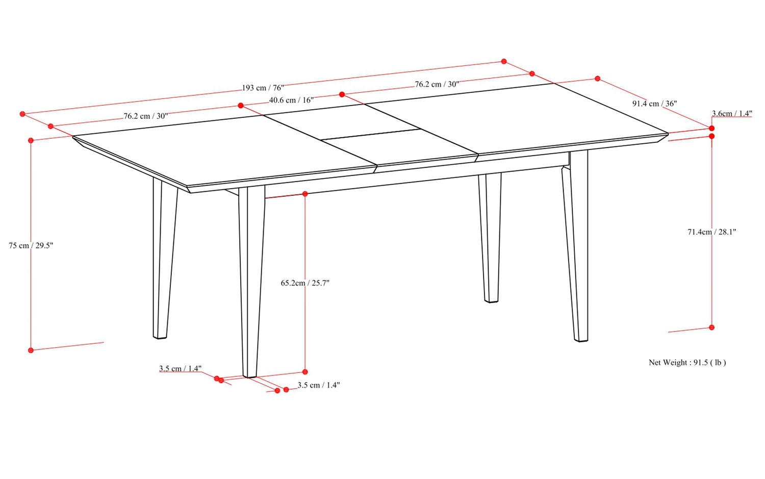 Colby Extendable Dining Table in Walnut